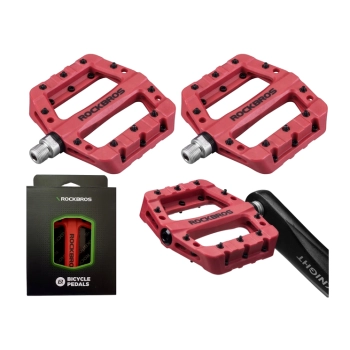 Pedały rowerowe uniwersalne platformowe aluminiowe Rockbros 2017-12CRD